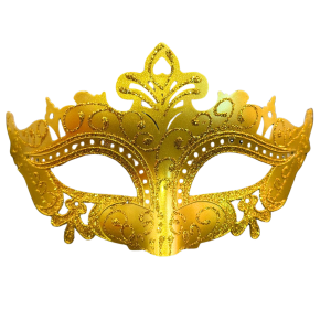 Two Toned Glittered Masquerade Eyemask - Gold