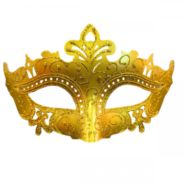 Two Toned Glittered Masquerade Eyemask - Gold