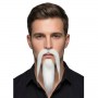 White Fu Manchu Moustache and Beard Set